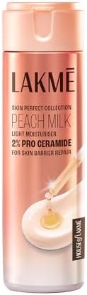 Lakme Peach Milk Pro Ceramide Moisturizer with Vitamin E for Deep Moisturizing and Skin Strengthening | With Skin Conditioner| For Dry, Normal & Sensitive 200ml