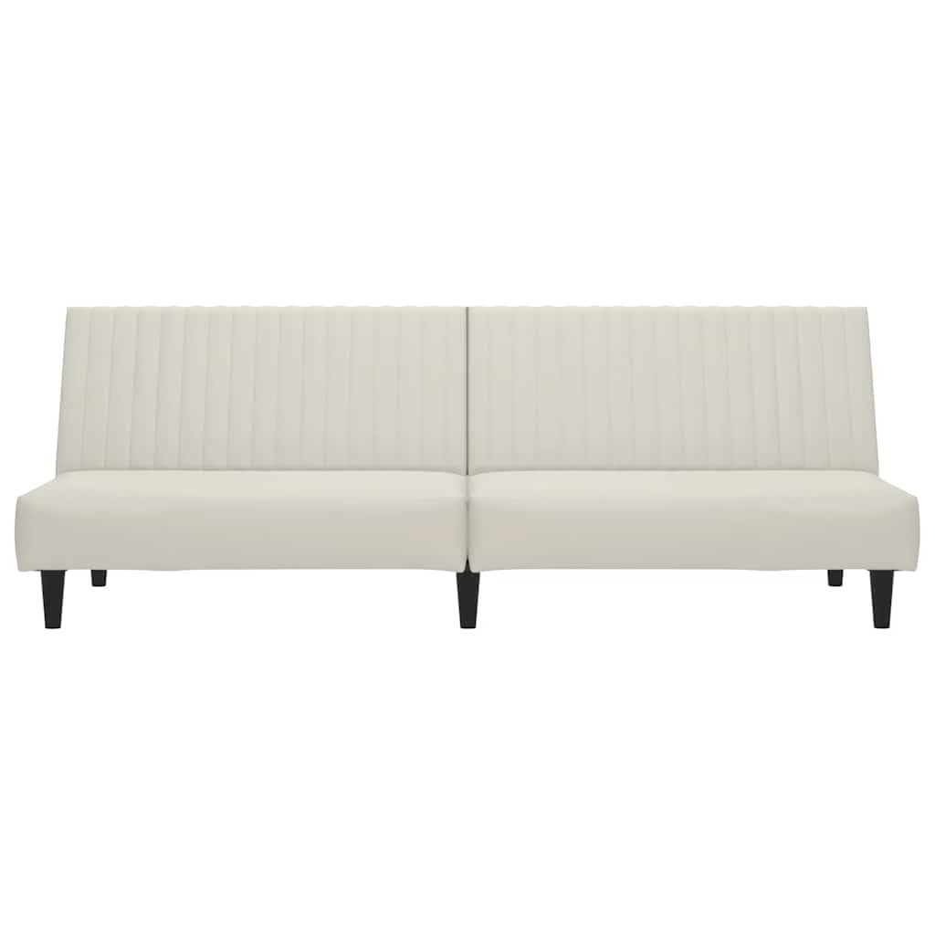 Sofá cama de 2 plazas de terciopelo crema con espacio de almacenamiento, 200 cm, función 2 en 1, cojín cómodo, estructura de madera resistente, para salón, habitación de invitados, salón