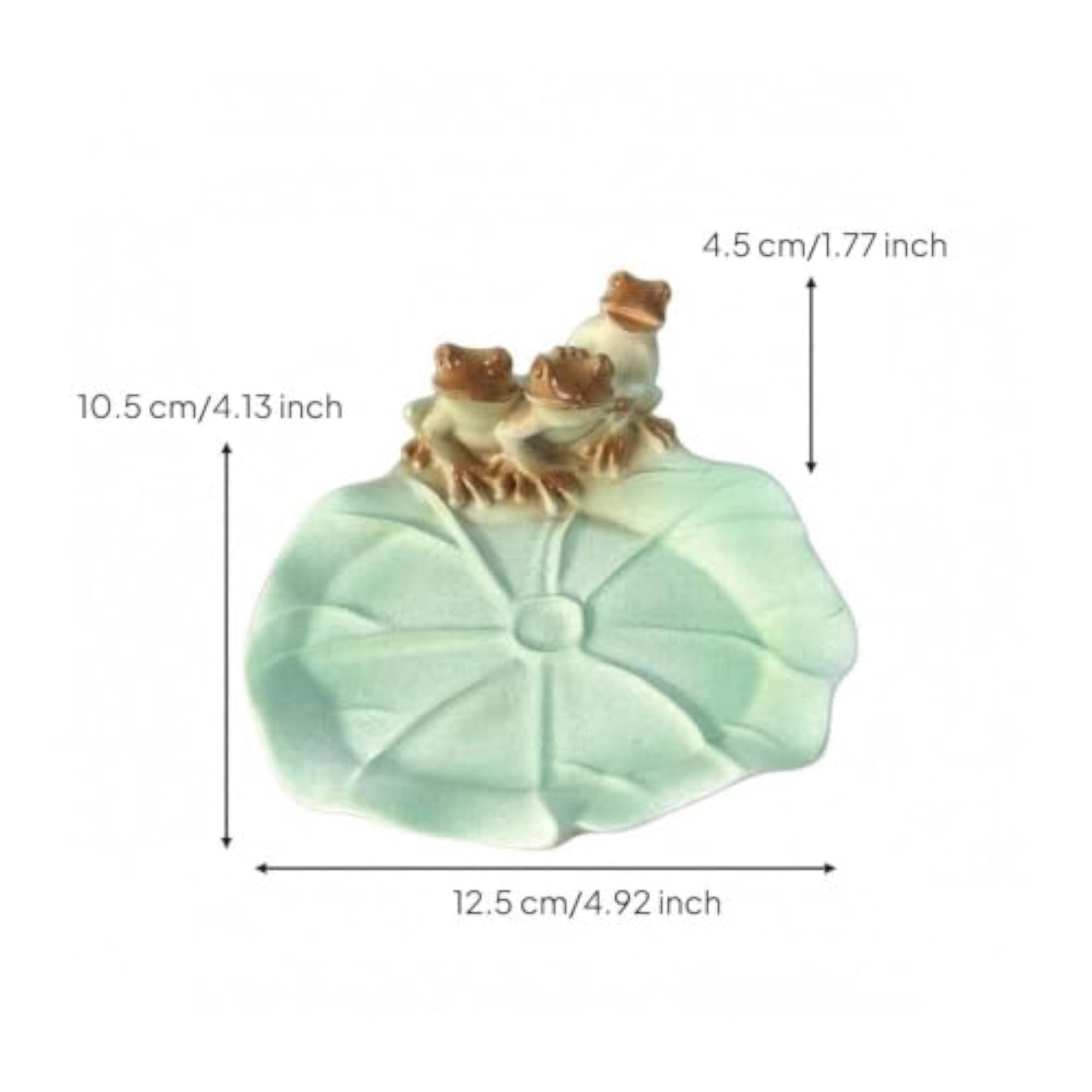 Leaf Dish with Frog Figures