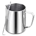 Produktbild Milchkännchen für Kaffeemaschine  600 ml/20 fl.oz Milchkanne aus Edelstahl 304 mit Stift,Barista-Zubehör aus Metall für Cappuccino,Latte und Espresso,Spülmaschinenfest