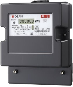 大崎電気工業 三相3線式電子式電力量計 A6EA-R 100V 120A 60Hz 西日本 検定付