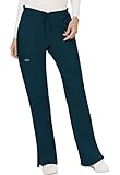 Cherokee Women's Mid Rise Moderate Flare Drawstring Pant, Caribbean Blue, Medium