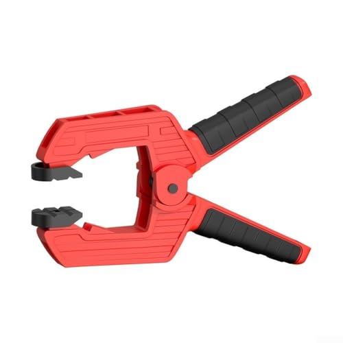 Non Slip Rubber Coated Handle Woodworking Clamp with Plastic Jaw Head and Strong Spring Mechanism for Precise and Secure Clamping (3 Inches)