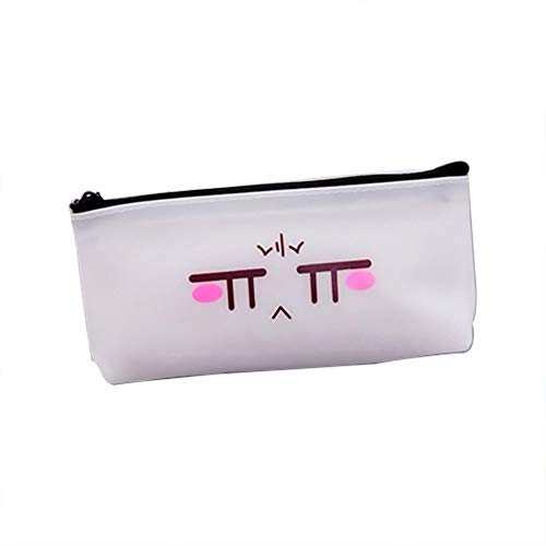 VGFUI Decoración Algodón Lona Cremallera Lápiz Bolso cosmético estacionario (Color : F)