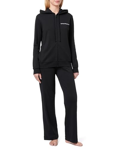 Emporio Armani Interlock Lounge Zip Tracksuit Sweatshirt, Negro,...