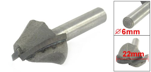 Sourcingmap Straight Shank Metal Round Nose Router Bit Tool 1/4" x 7/8" for Woodworking - Image 2