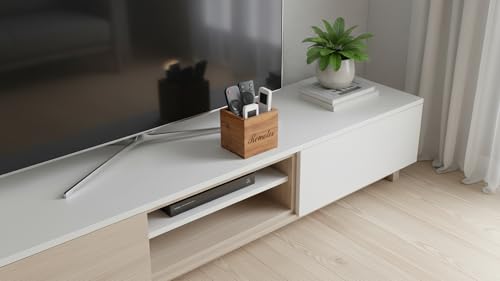 Support de télécommande en bois pour canapé inclinable et salon ordonné