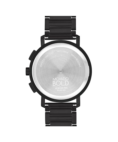 Movado Bold Evolution 2.0 Men's Watch - Swiss Quartz, Stainless Steel Link Bracelet - 3 ATM Water Resistance