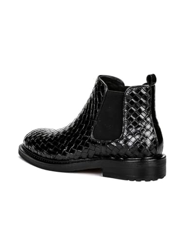 Men's Chelsea Boots Leather Casual Chukka Ankle Boots Classic Elastic Dress Boots for Men Fashion4