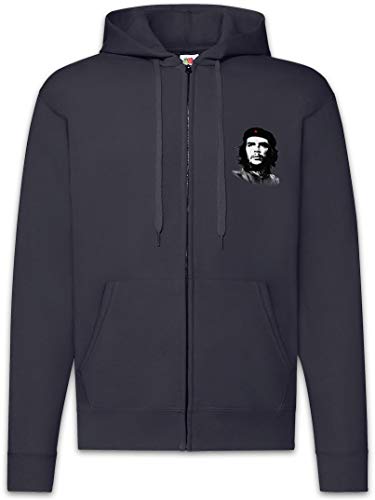 Urban Backwoods Classic Che Guevara Portrait I Sudadera con Capucha Y Cremallera para Hombre Zipper Hoodie Azul Talla L