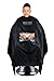 Jovinno - Large Size Professional Quality Hair Cutting Barber/Salon Cape Gown Apron With Mobile Phone Viewing Window, Metal Snap Neck Closure, Hanging Hook - Satisfy Your Customers
