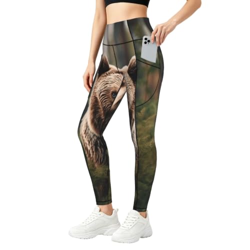 Pantalones de yoga para correr Bear Wallpapers informales y listos para el gimnasio