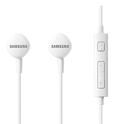 Samsung HS130 Wired Stereo Earbud 3.5mm universal headset with In-Line Multi-Function Answer/Call Button (White)