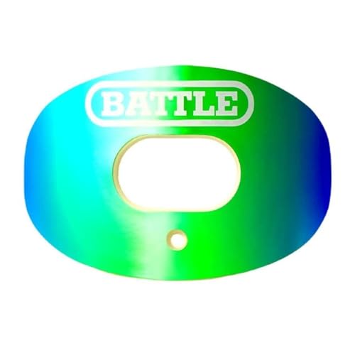 Battle Sports Iridescent Oxygen Football Mouthguard - Football Mouth Guard with Strap, Superior...