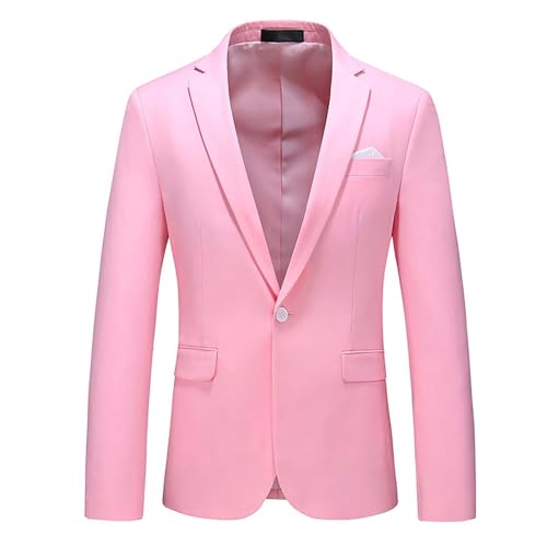 BTAISYDE Abito da Uomo Peak Lapel One Button Slim Fit Tuxedo Blazer Party Dinner Jacket,C,4XL