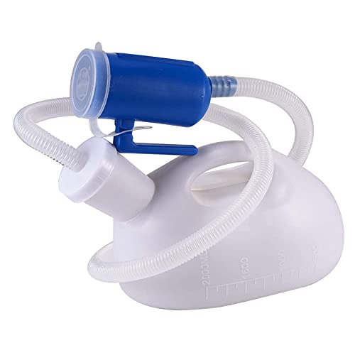 YNGJUENCP Men Reusable Pee Jug Male Urine Tube with Lid Portable Thicken Men's Potty 2000ml for Camping Car Travel Toilet Universal Urinals(White)