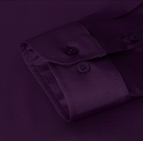 Image of Men's Satin Solid Full Sleeves Regular Fit Shirt
