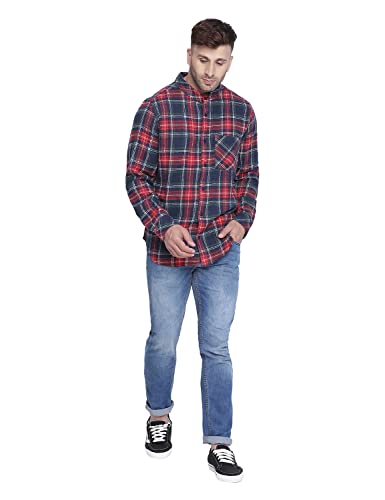 Image of oxolloxo Slassic Black Brush Check Men Shirt