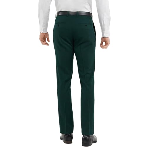 Image of Men's Cozy Hidden Expandable Waist Dress Pants | Premium Stretch Texture Weave Work to Weekend Pants