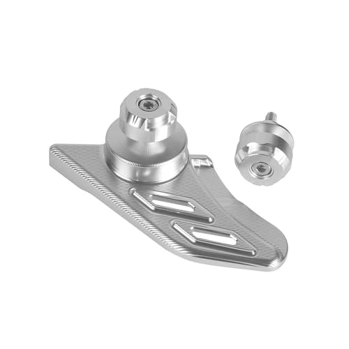 Sturzbügel Für Aprilia RS660 Für TUONO660 RSV4 Für TUONO V4 Universeller Unterer Motorradkettenschutz Schwingenspulen Schieber Ständerschraube Zubehör(Silber)