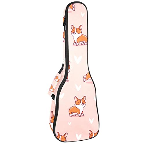 Sac à dos robuste pour ukulélé rembourré 10 mm rose concert soprano