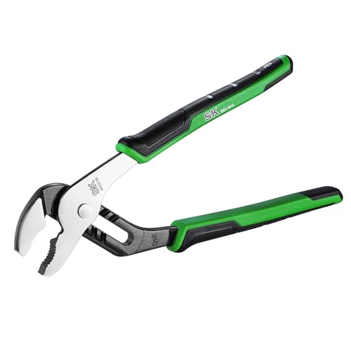 SK 10'' Water Pump Pliers, Serrated Jaws Groove Joint Pliers, CR-V Steel