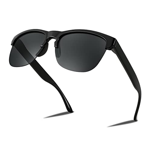 FEISEDY Polarized Sunglasses for Men Women Classic Semi-Rimless Frame Driving Fishing Sun Glasses UV Protection B9105