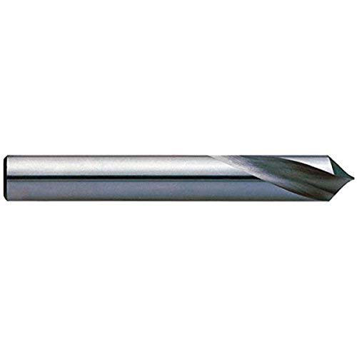 KEO 34140 Solid Carbide High Performance NC Spotting Drill Bit, Uncoated (Bright) Finish, Round Shank, Right Hand Flute, 90 Degree Point Angle, 1/4" Body Diameter, 2-1/2" Overall Length #1