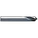 KEO 34140 Solid Carbide High Performance NC Spotting Drill Bit, Uncoated (Bright) Finish, Round Shank, Right Hand Flute, 90 Degree Point Angle, 1/4" Body Diameter, 2-1/2" Overall Length