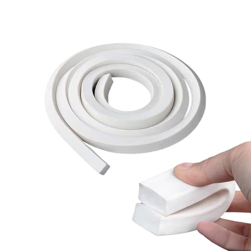 Stubotar Striscia di tenuta in schiuma di silicone 1M 10x30mm Guarnizione isolante antipolvere, insonorizzante e resistente alle intemperie per porte e finestre, flessibile