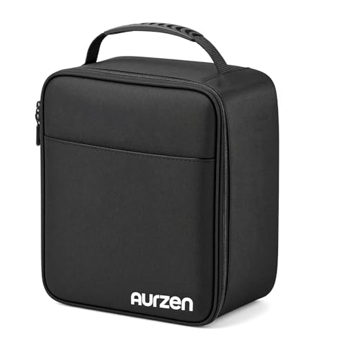 Image of Aurzen Projector Carrying Case, Padded Travel Bag with Adjustable Velcro Dividers & Securing Strap, Compatible with D1R Cube/ D1R/ D1/ BOOM mini/BOOM air/ D1 air, HAPPRUN & More Projectors
