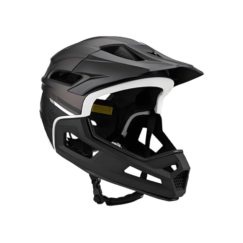 Rukjmqi フルフェイスバイクヘルメット | 取り外し可能なアゴパッド付きマウンテンバイクヘルメット - 衝撃吸収調整可能サイクリングヘッドギア,男女兼用初心者向けライダー用