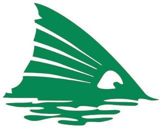 Red Fish Tail Sticker Decal (green)