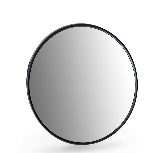 Make Up Hand Mirror for Women and Portable Shaving Mirror for Men with 10X Magnifying | Bedroom Mirror | Make Up Mirror | Bathroom Mirror (Black) (Round, Wall Mount, Framed)-image-37