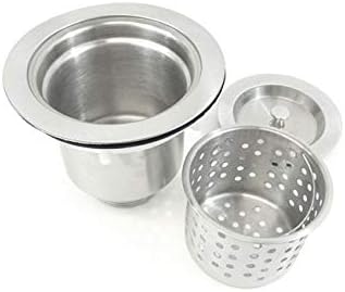 Miniatura 6 de Zero Radius - Fregadero de cocina de acero inoxidable de 16 calibres con colador de cesta extraíble