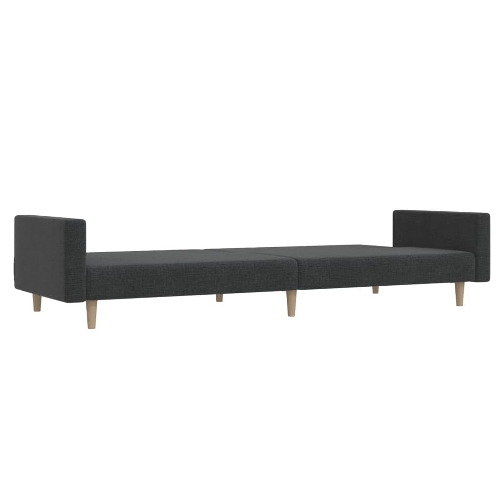 Sofá Cama de 2 plazas Tela Gris Oscuro,Mobiliario,Sofás,29kg-375728