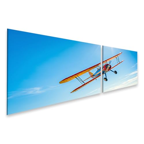 Tableau sur toile islandburner double plan rétro : décoration murale aventurier 2 pièces