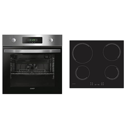 Candy Set Integrable: Horno Multifunción 70L + Placa Vitrocerámica 4 Fuegos 60cm, Display Touch