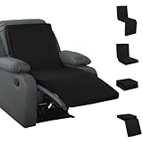 HOMBYS 3-in-1 Recliner Seat Cushion with Lumbar Support Pillow & Footrest, Multi-Functional Adjustable Height 2' to 6' for You to Choose, Non-Slip Foam Chair Cushion for Elderly, Black