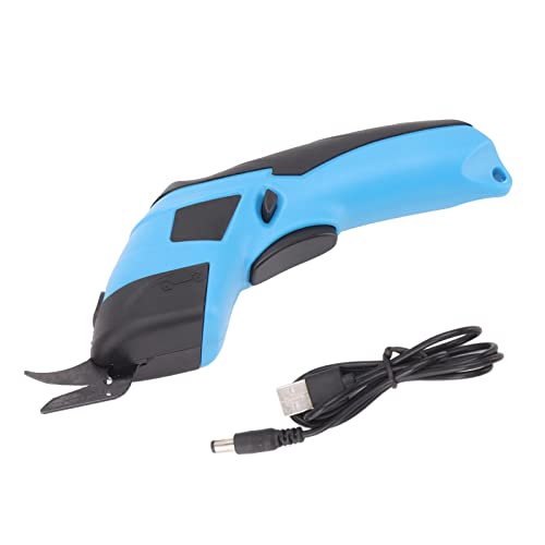 Cordless Electric Scissor, Handheld Rotary Cutter with Protective Sleeve Fabric Shear for Leather Carpet Cardboard