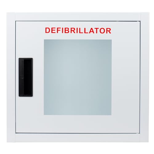 Image of Standard, Nonalarmed AED Cabinet, Large. Fits All Defibrillators on The Market. Measures 14.75 inch H x 16 inch L x 8.38 inch D. Essential Storage for Indoor AEDs.