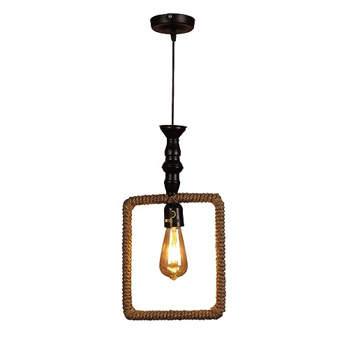 Image of DECOHOME Modern Hanging Ceiling Lamp Lights for Home & Decor | Premium Finish Pendant Light for Living Room, Bedroom & Dining Area | Stylish Indoor Lighting | Chandelier Lights (Square-Gold)