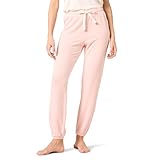 Amazon Essentials Pantalón deportivo de pijama para mujer, rizo ligero, talla grande, rubor, talla S