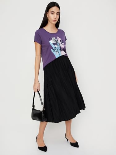 Image of Max Women's Cotton Regular Fit Graphic Printed T-Shirt - Pack of 2