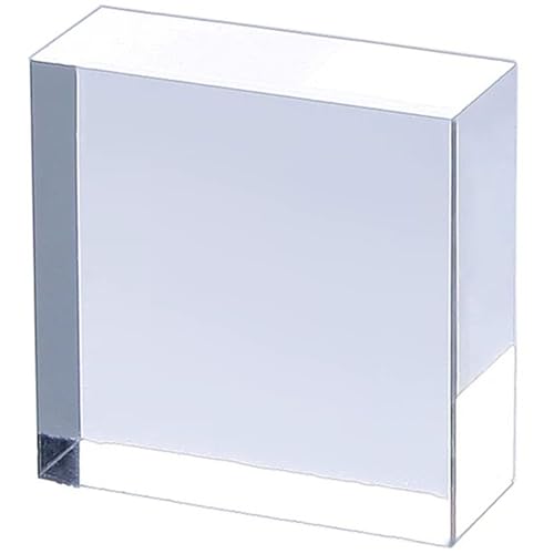 XJJDCB 10 Pezzi Blocco Acrilico Trasparente – Cubo Premium in Acrilico Cristallo per Premi, Foto e Oggetti Decorativi – Base Elegante e Personalizzabile per Casa e Ufficio,10PCS 8cm×8cm×1cm