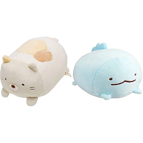 San-x すみっコぐらし スーパーもーちもちぬいぐるみ ねこ & すみっコぐらし スーパーもーちもちぬいぐるみ とかげ MR77901【セット買い】