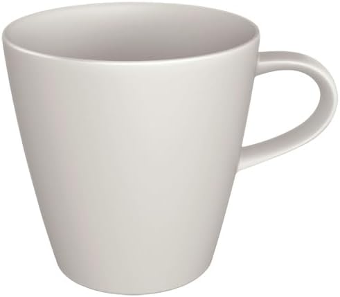 Villeroy & Boch Manufacture Rock Blanc - Taza de café, porcelana premium, fabricada en Alemania, apta para lavavajillas y microondas, generosa