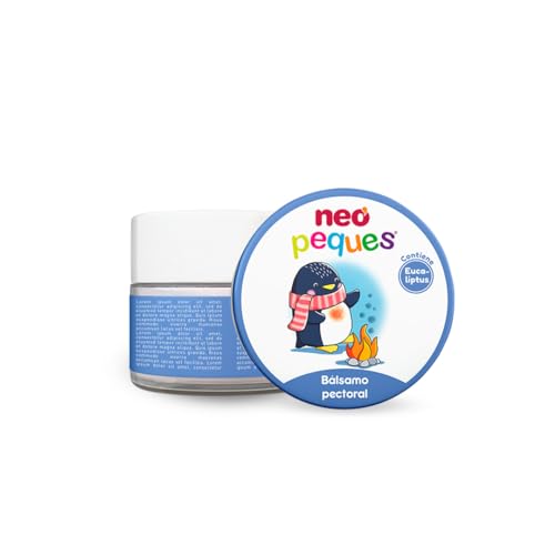 Neo Peques - Bálsamo Pectoral para Niños - Con Eucalipto y Menta - Alivia Resfriados y Afecciones Respiratorias - Ayuda a Descongestionar Pulmones - Antiséptico y Expectorante - 50 ml
