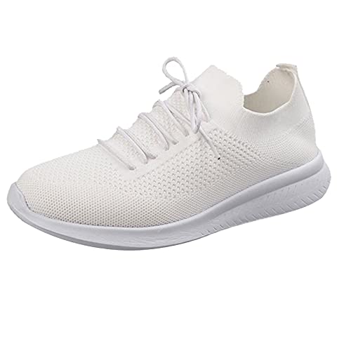 Running Shoes Women Women's Running Shoes Ladies Slip On Tennis Walking Sneakers Lightweight Breathable Comfort Work Gym Trainers Stylish Shoes Women's Loafers & Slip-Ons Dressy White #TOP3