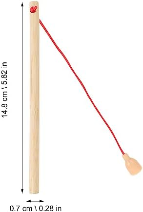 Magnetic Fishing Rods, 12cs Wooden Magnet Poles Fishing Rod Games Pool & Cat Teaser Wand for for 14 Years Old+